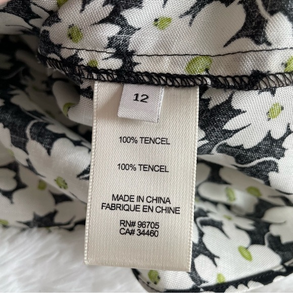 Rebecca Taylor | Paige Fluer Blouse, black/white/floral, size 12 - Picture 11 of 15